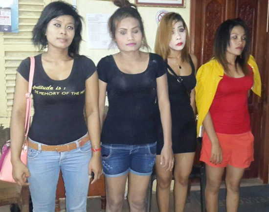Cambodian Prostitutes arrested